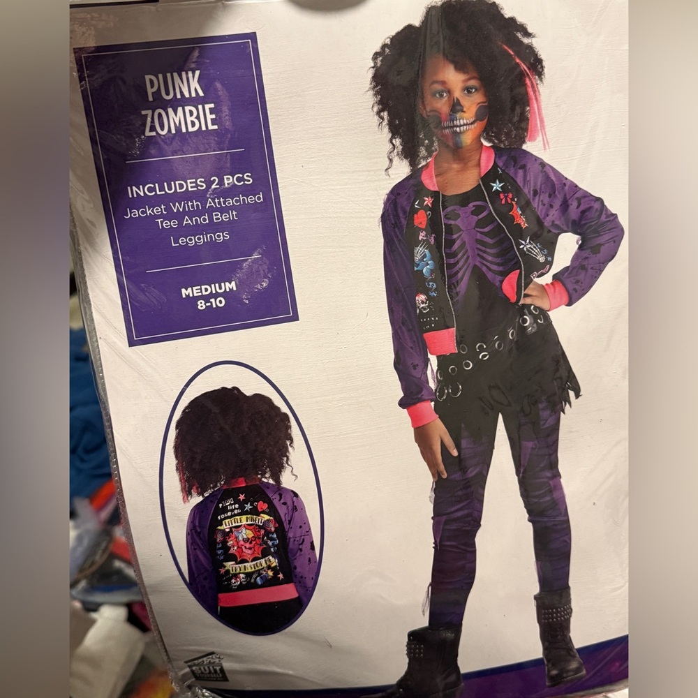 Punk zombie girl costume